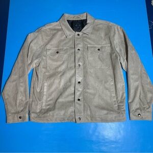 Point Zero Taupe faux-Suede‎ Look Shirt Jacket